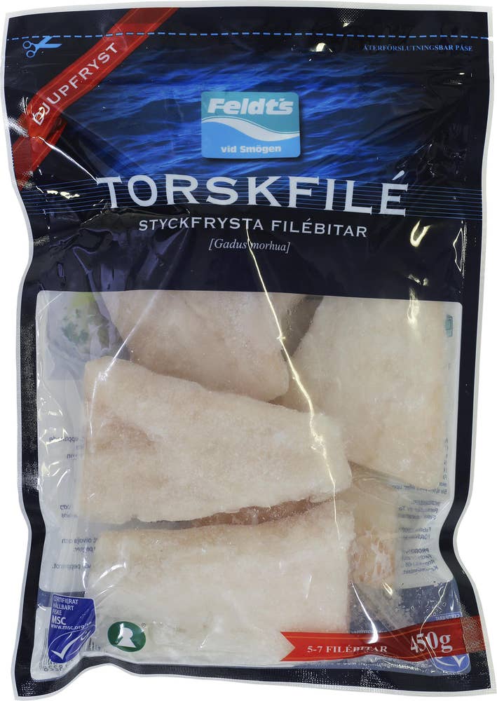 Feldts Torskfilé Fryst MSC