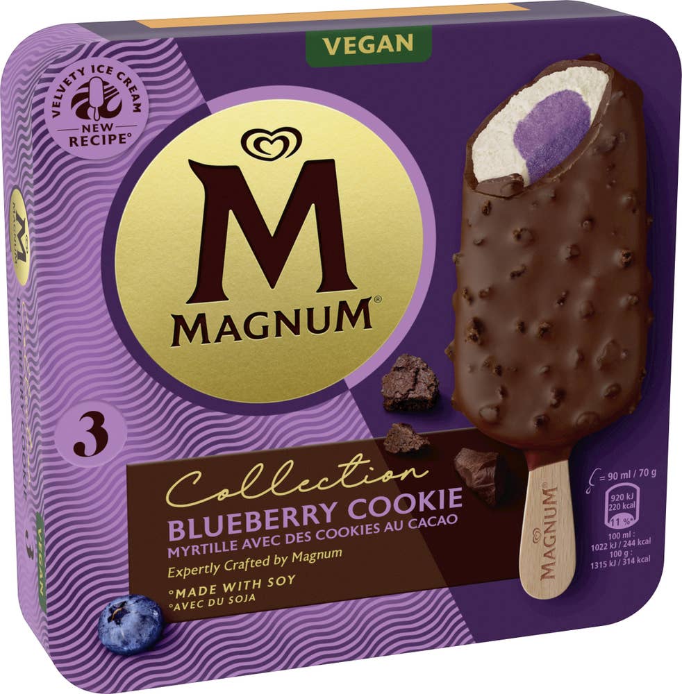 Magnum Glasspinnar Blueberry Cookie Vegan