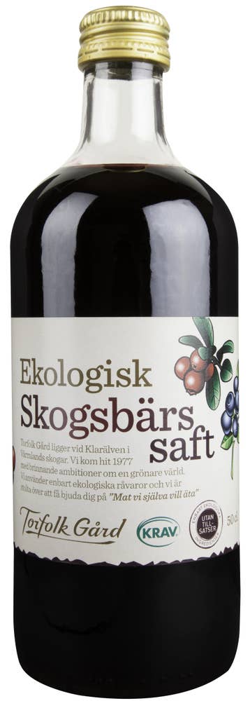 Ej sorterad Skogsbärssaft Krav Torfolks Gård