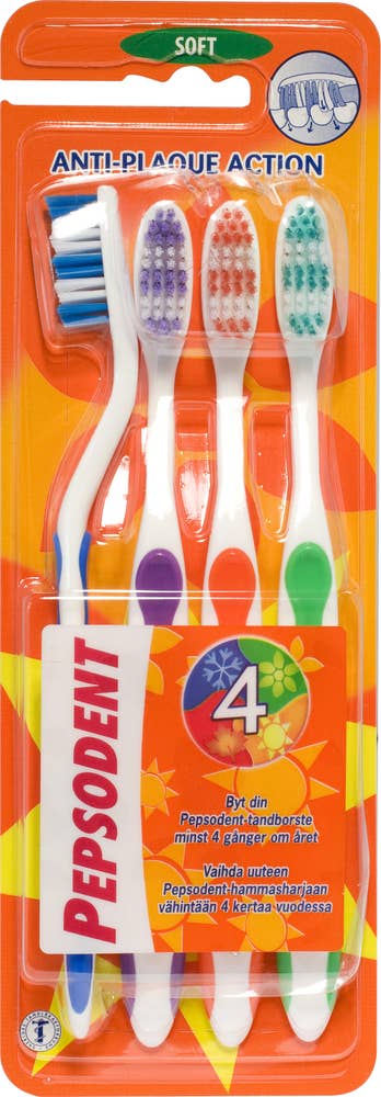 Ej sorterad Tandborste soft 4-p Pepsodent