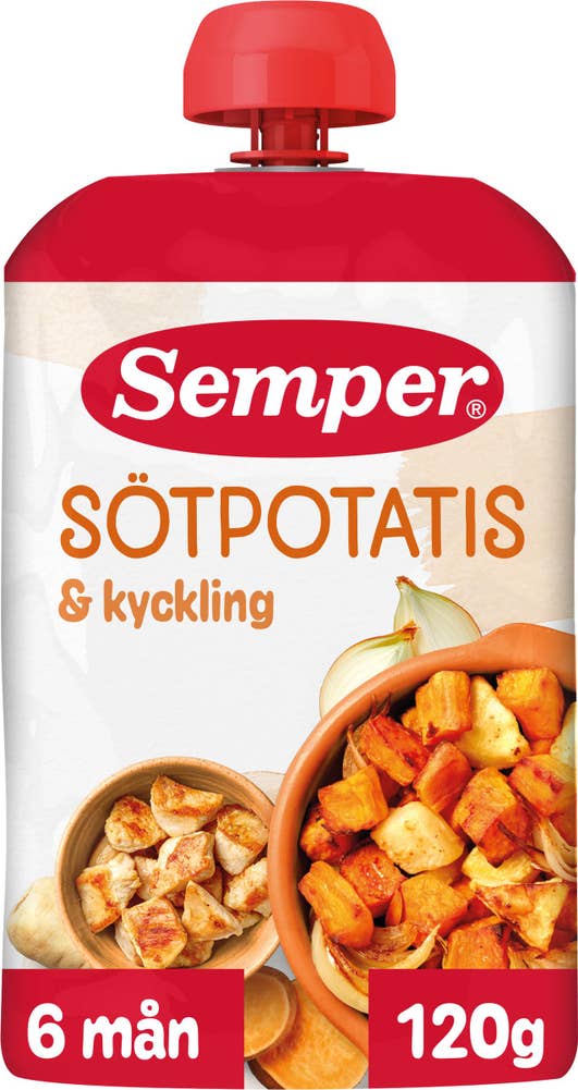 Semper Klämmis Sötpotatis & Kyckling 6M