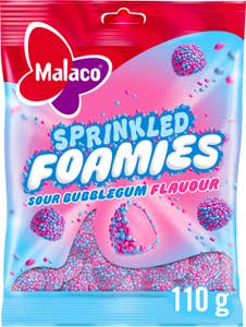 Malaco Sprinkled Foamies Sour Bubblegum