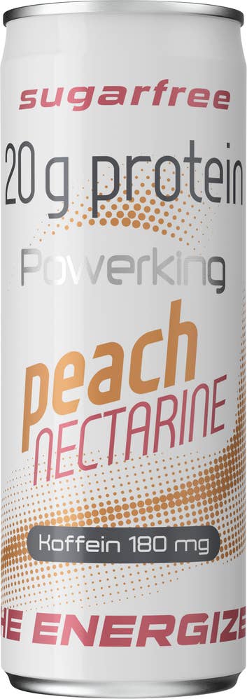 Powerking Energidryck Persika & Nektarin Sockerfri