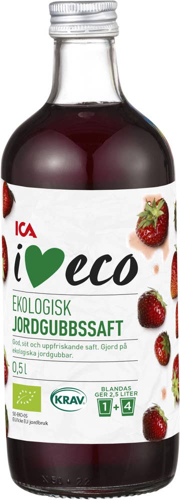 Ej sorterad Jordgubbssaft Ica Eco