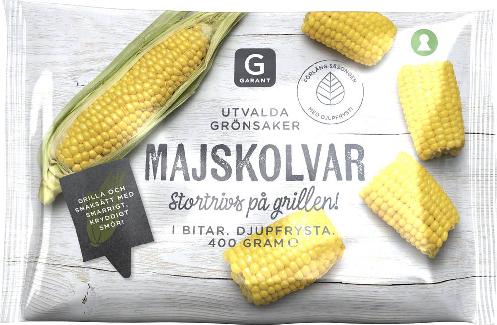 Majskolvar i Bitar Fryst