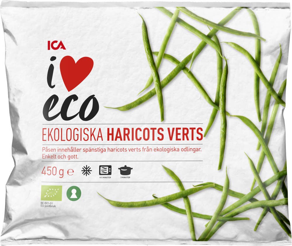 Ej sorterad Fryst Haricots Verts Ica Eco
