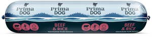PrimaDog Våtfoder Köttkorv Nöt & Ris