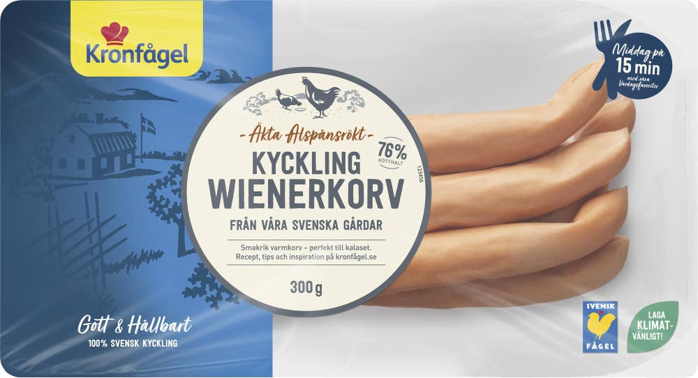 Kronfågel Kycklingwienerkorv
