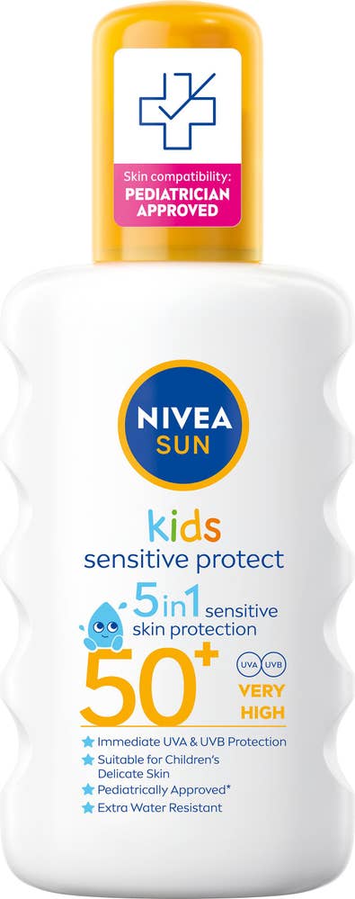 NIVEA Sun Solskydd Kids Spray Sensitive Protect SPF 50+