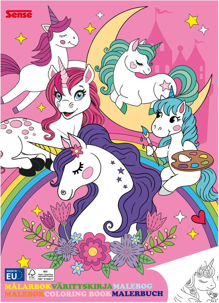 SENSE Målarbok Enhörning