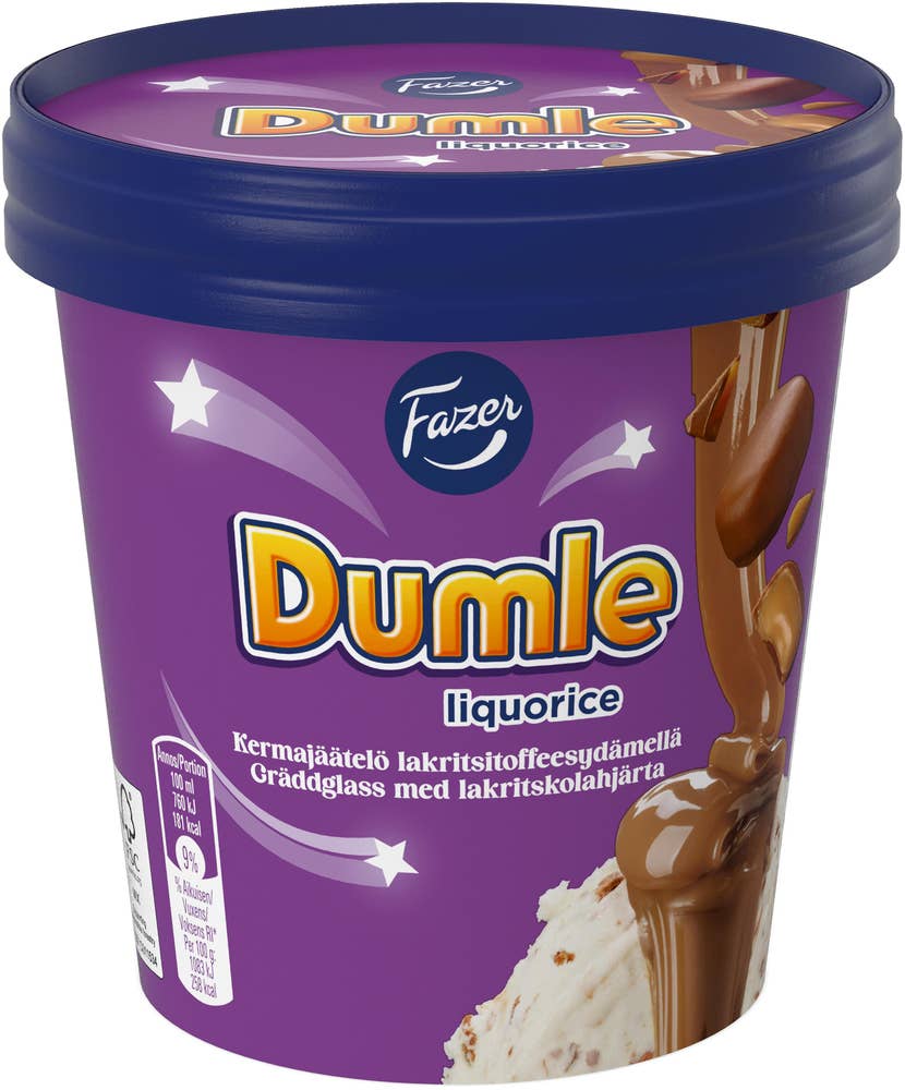 Fazer Glass Glass Dumle Liquorice 425ml Fazer