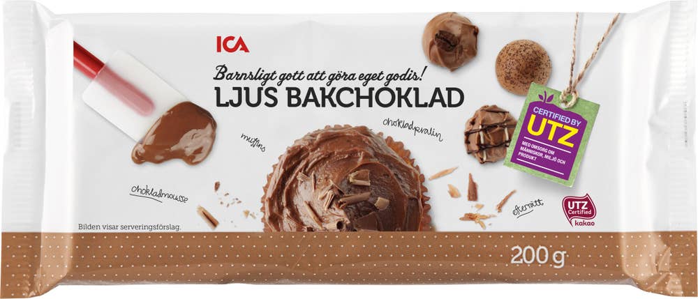 Ej sorterad Bakchoklad Ljus Ica