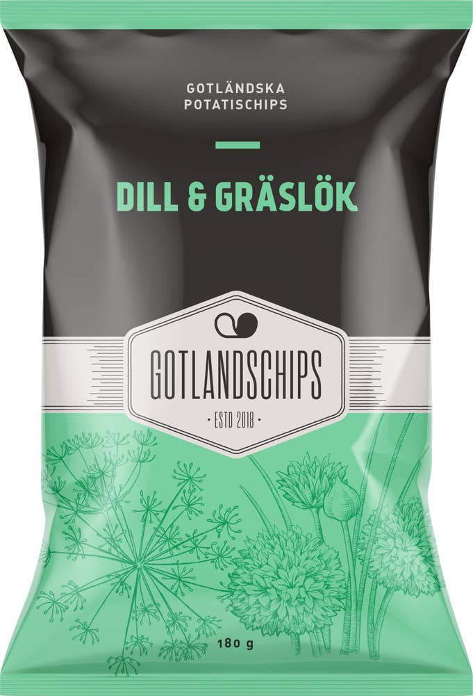 Gotlandschips Chips Dill & Gräslök