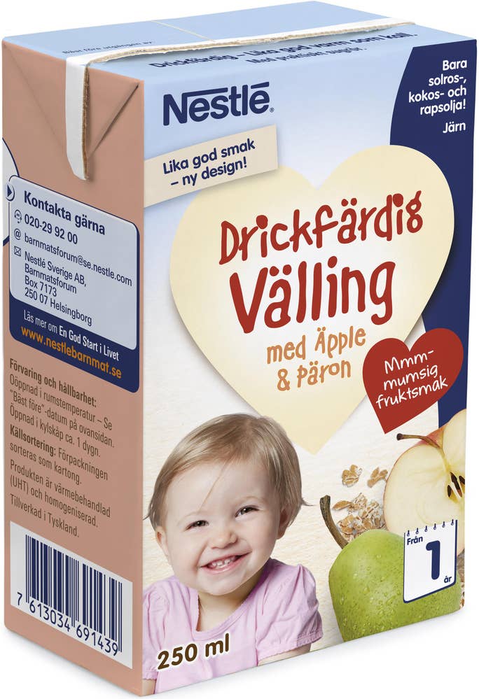 Nestlé Välling Äpple Päron Drickfärdig 18M