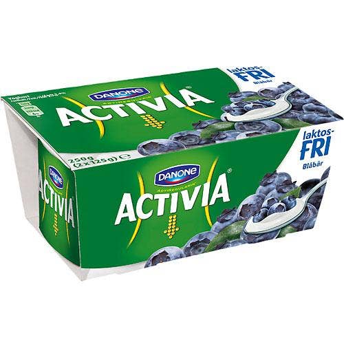 Activia Blåbär Laktosfri 2x