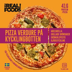 FOR REAL! FOODS Proteinpizza Verdure på Kycklingbotten Fryst