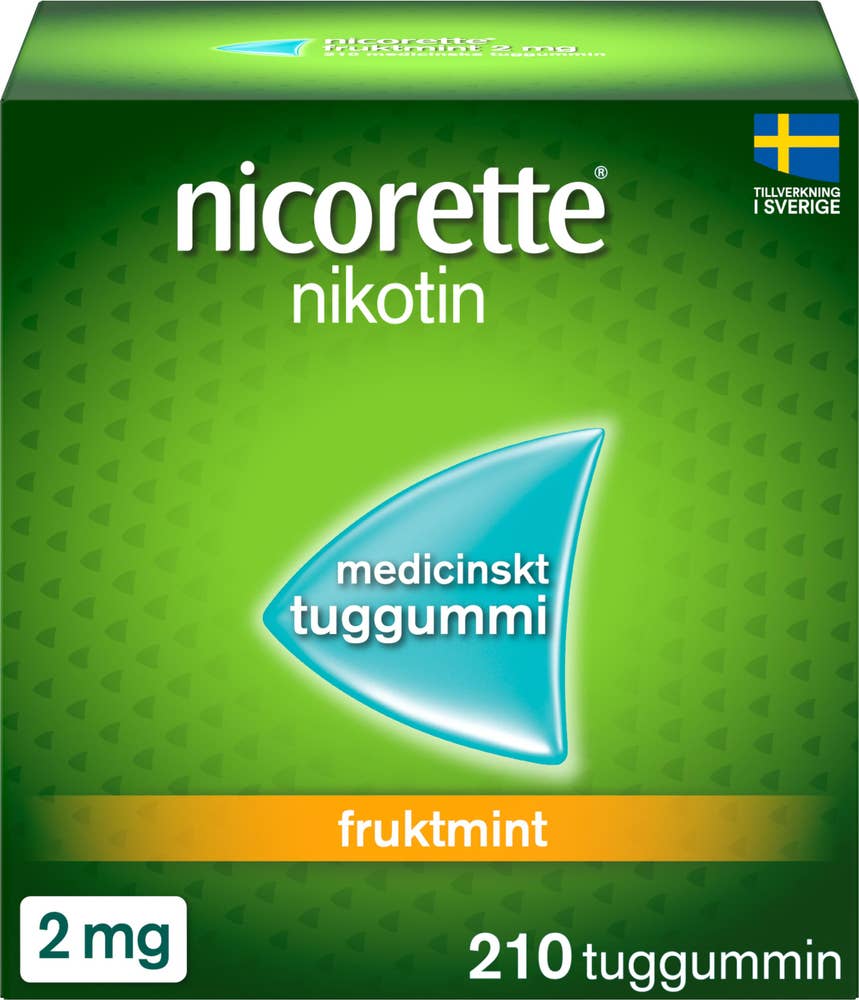 Nicorette® Medicinskt Nikotintuggummi 2mg Fruktmint