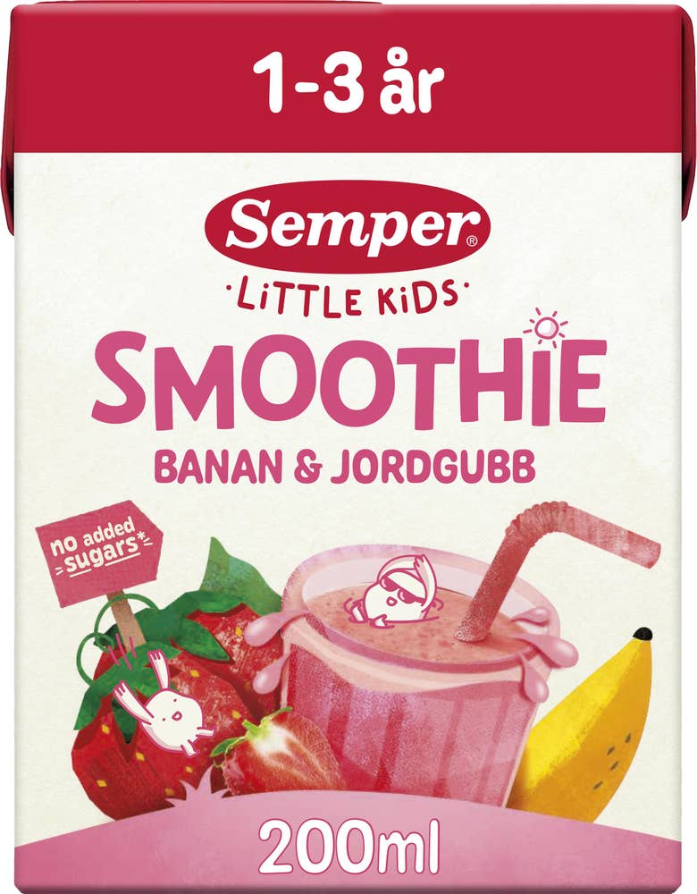 Semper Smoothie Banan Jordgubb 12M