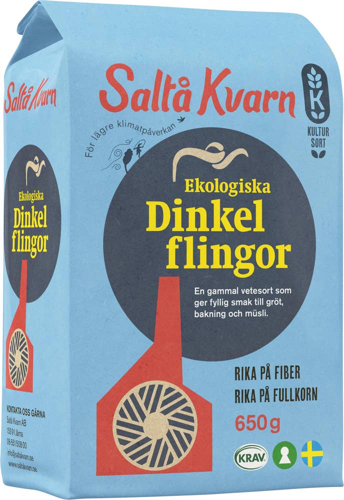 Saltå Kvarn Dinkelflingor EKO/KRAV