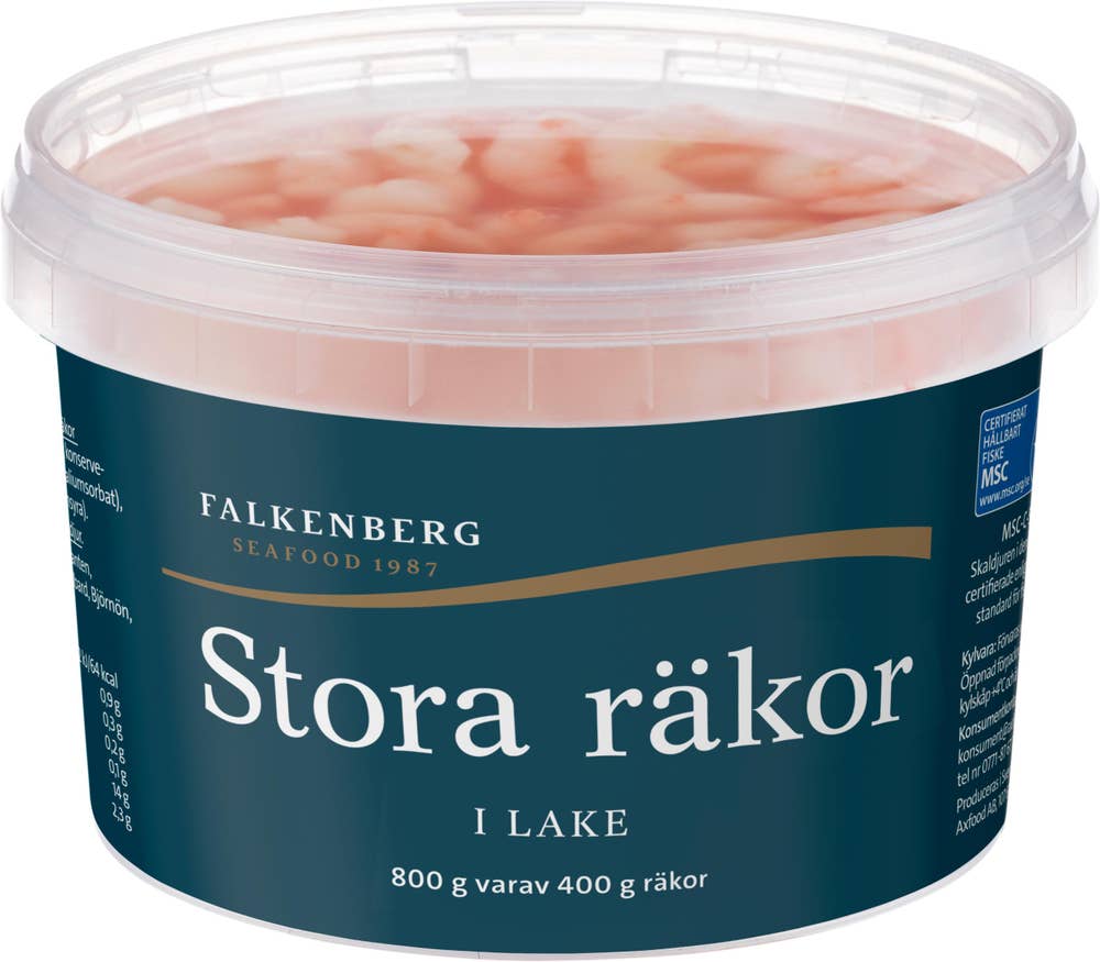 Falkenberg Seafood Stora Räkor i Lake MSC 400/800g