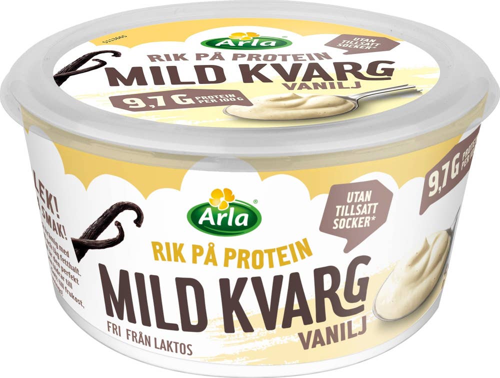 Arla® Mild Kvarg Vanilj Laktosfri Utan Tillsatt Socker 0,2%
