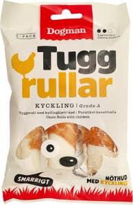 Dogman Tuggrulle Kyckling 10cm 3-p
