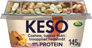 KESO® Cottage Cheese Mellanmål Cashewnöt, Ananas, Apelsin & Papaya 4,3%