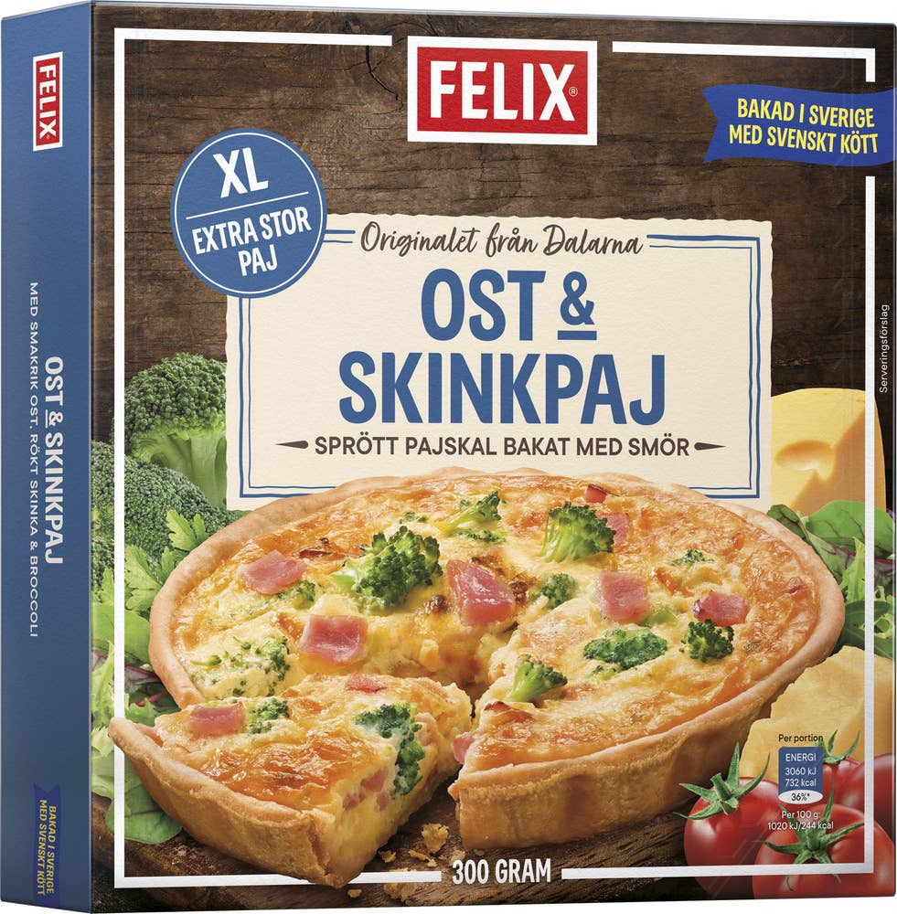Felix Ost & Skinkpaj Fryst