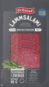 Grilstad Lammsalami utan Fläskkött Skivad