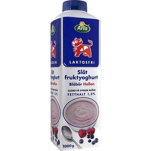 Arla Yoghurt Blåbär/Hallon Laktosfri 1L