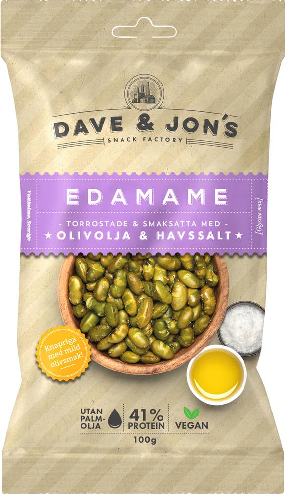 Dave & Jon's Edamame Rostade Havssalt & Olivolja