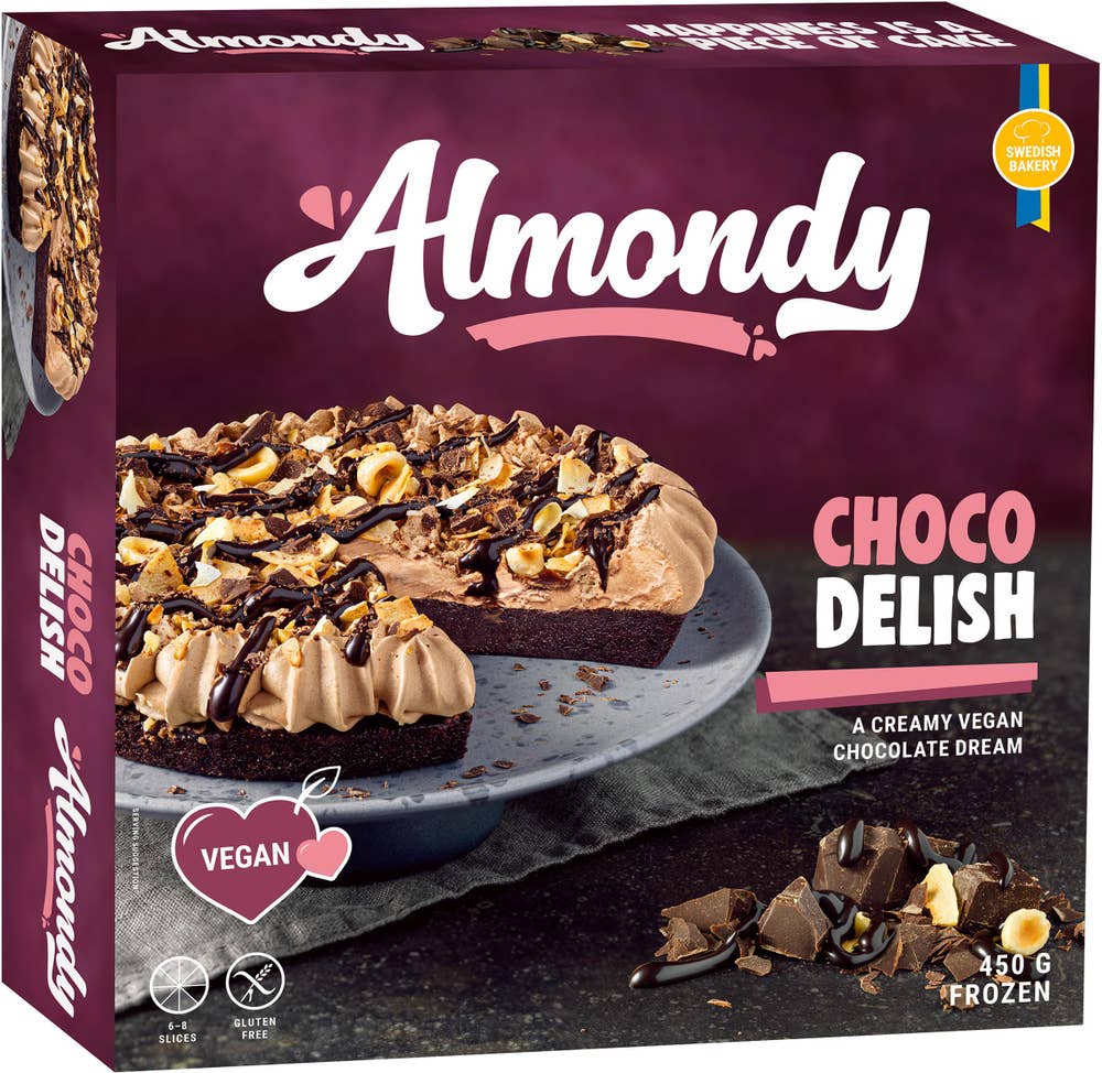Almondy Tårta Choco Delish Glutenfri Vegansk Fryst Almondy