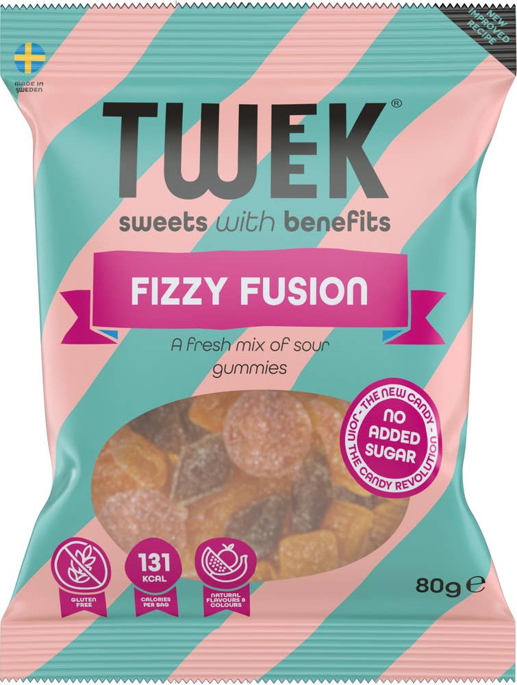 Tweek Godis Fizzy Fusion Utan Tillsatt Socker
