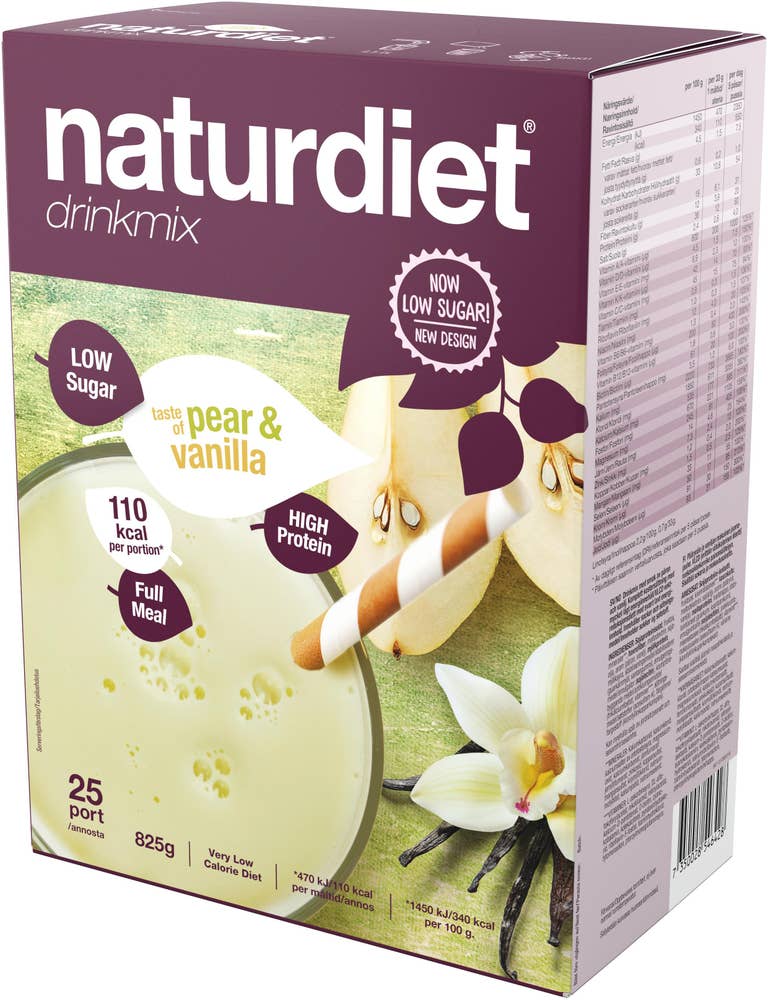 Naturdiet Drinkmix Pear/Vanilla 25-Portioner Naturdiet