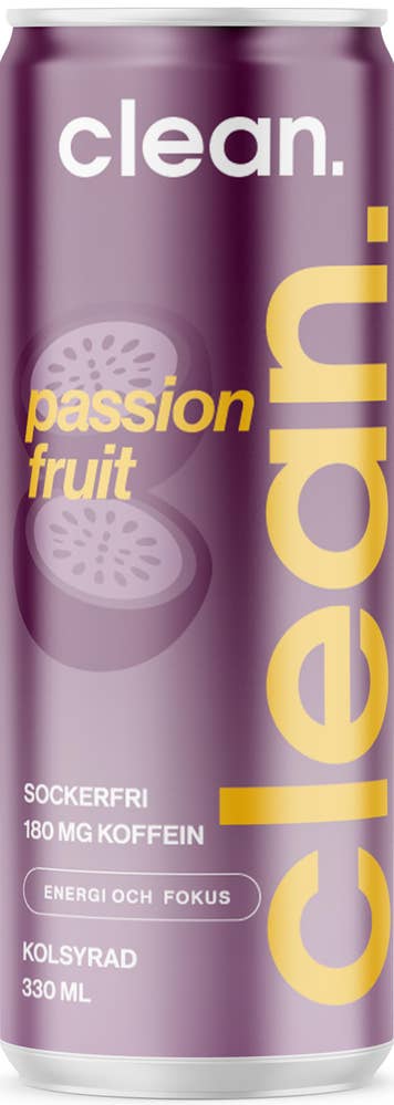 Clean drink Energidryck Passionsfrukt Sockerfri
