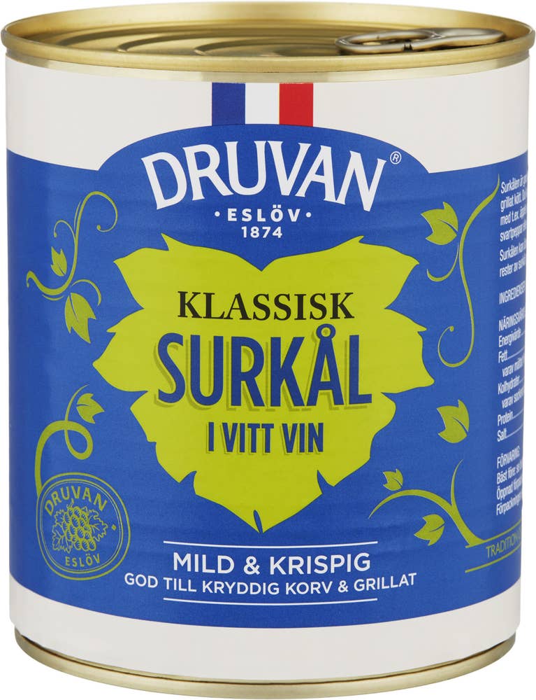 Druvan Surkål vinsyrad Druvan