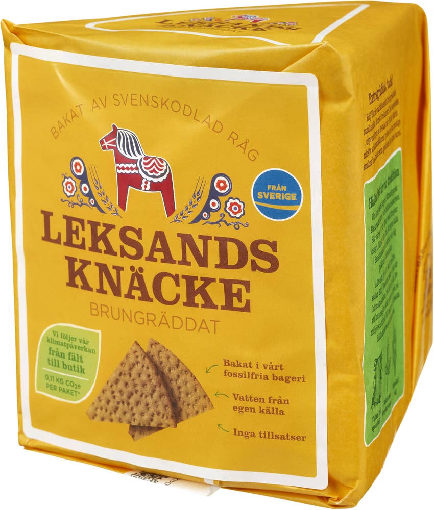 Leksands Knäckebröd Trekantsknäcke Brungräddat