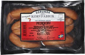 Sorunda korvfabrik Prinskorv