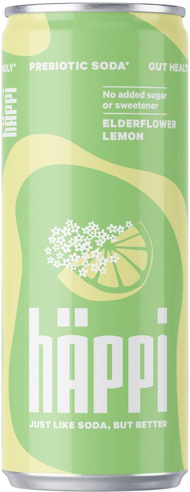 hÄppi Prebiotisk Läsk Fläder & Citron Utan Tillsatt Socker
