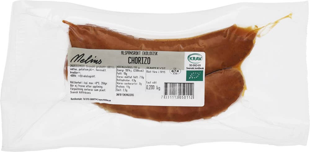 Chorizo Fryst KRAV/EKO