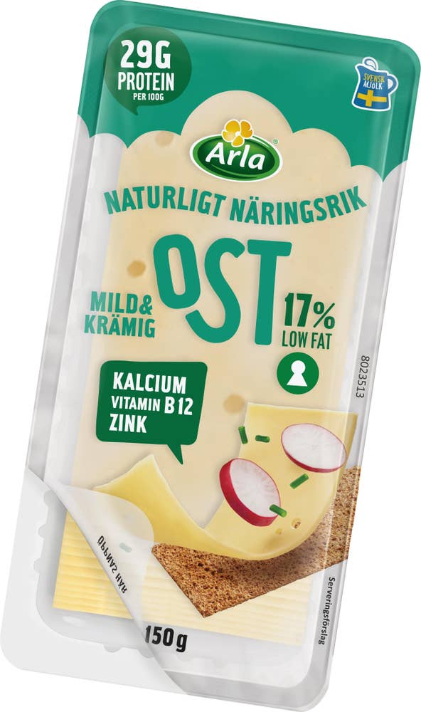 Arla® Ost Mild & Krämig Skivad 17%