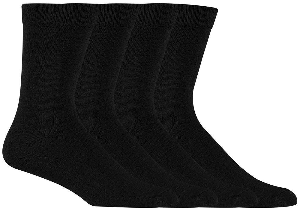 Softer Days Herrsockor Bambu Svart 40/45 4-p Softer Days