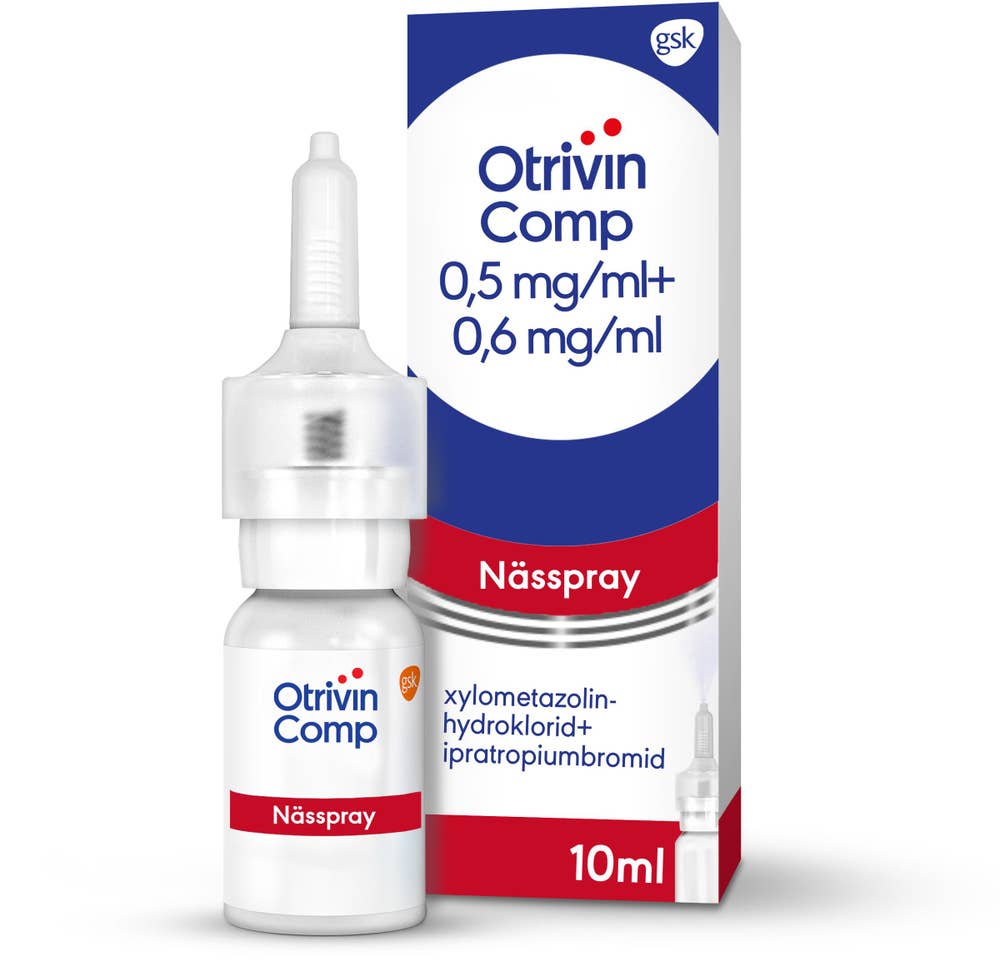 Otrivin Nässpray Xylometazolinhydroklorid 0,5 mg/ml + 0,6 mg/ml 10ml Otrivin Comp
