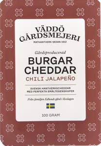 Väddö Gårdsmejeri Burgarcheddar Chili Jalapeño