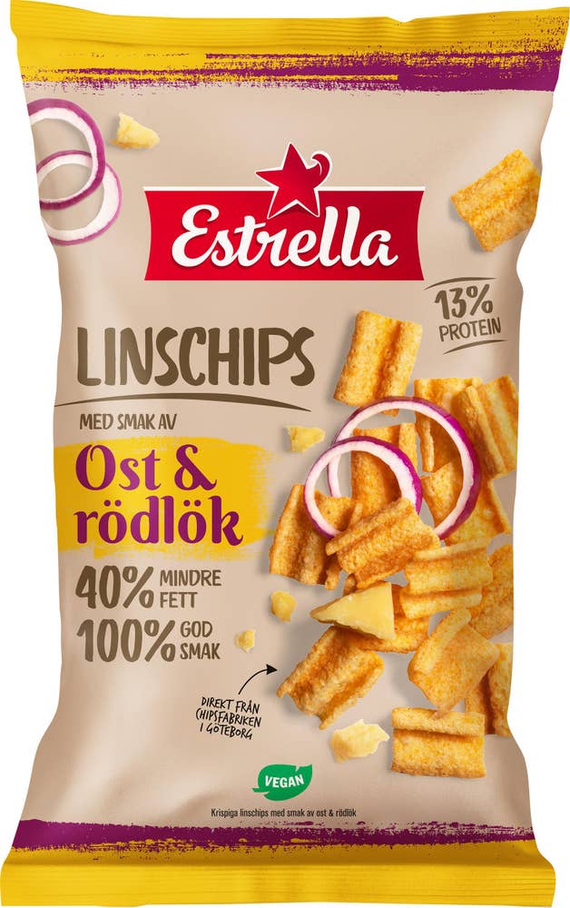 Estrella Linschips Ost & Rödlök 100g