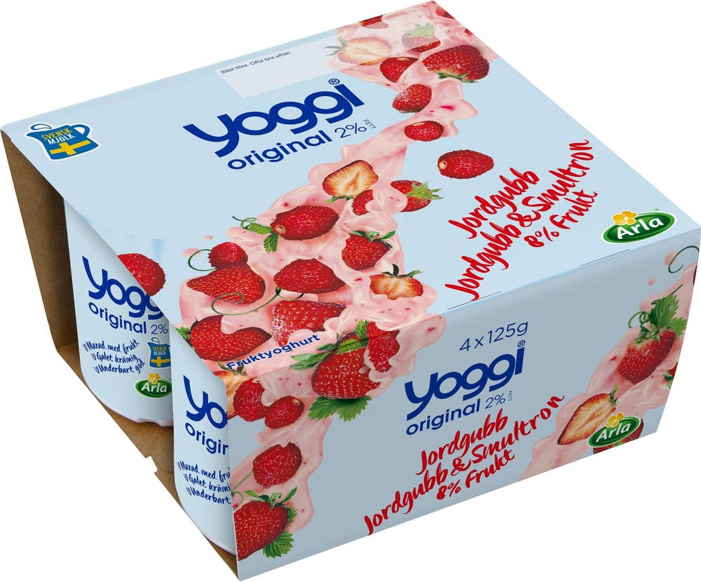 Yoggi® Yoggi Jordgubb/Smultron 2% 4x Arla