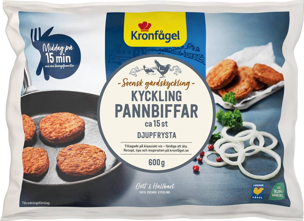 Kronfågel Kycklingpannbiffar Fryst