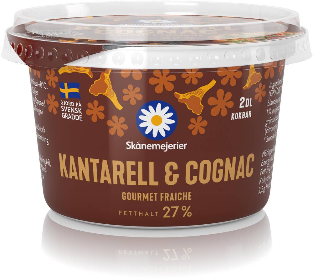Skånemejerier Crème Fraiche Gourmet Kantarell & Cognac 2dl