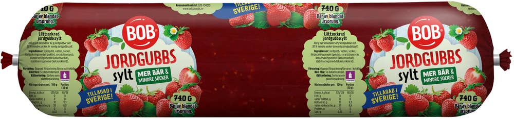Bob Jordgubbssylt Lättsockrad Refill