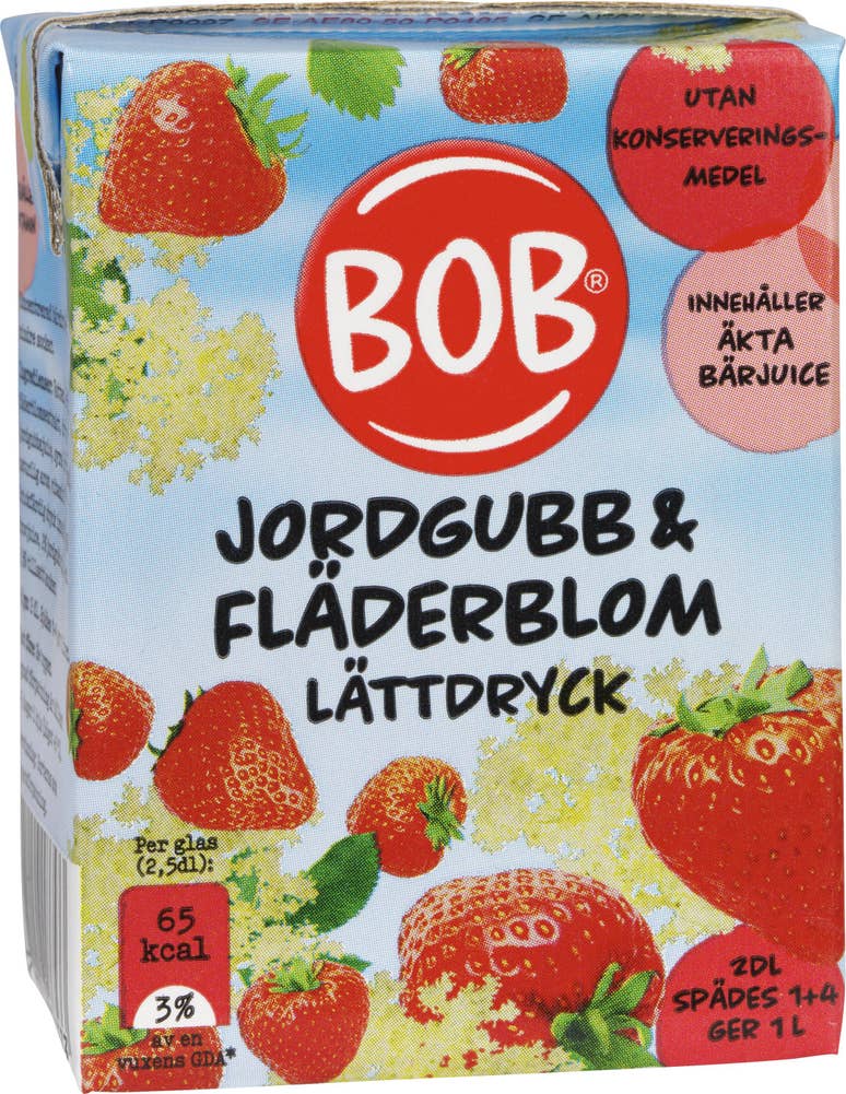 Bob Lättdryck Jordgubb/Fläder